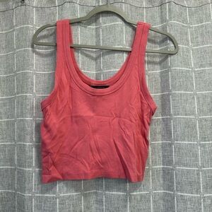 Banana Republic Women's Pink Cropped Tank Top